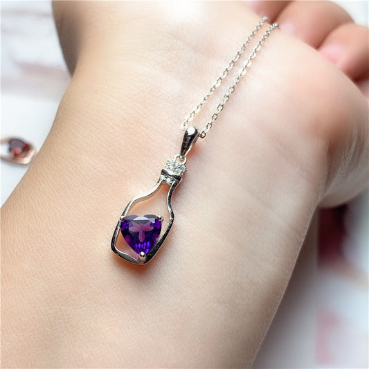 Message in a Bottle Birthstone Necklace