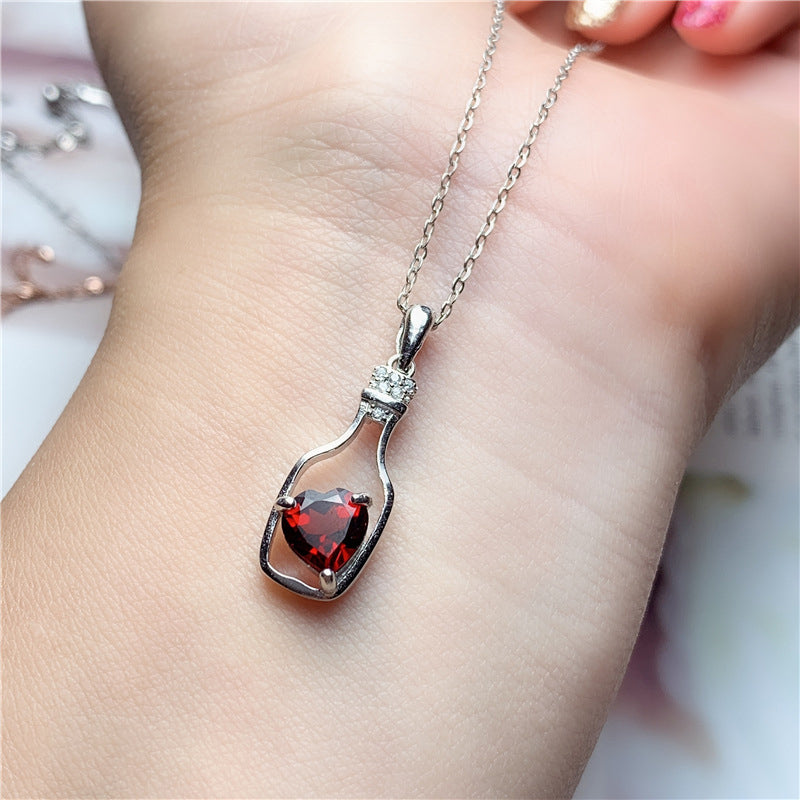 Message in a Bottle Birthstone Necklace