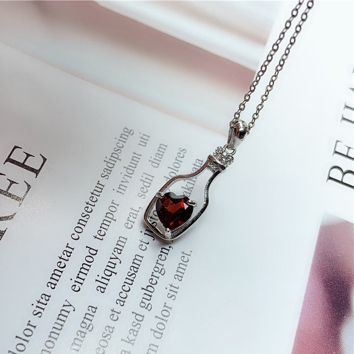 Message in a Bottle Birthstone Necklace
