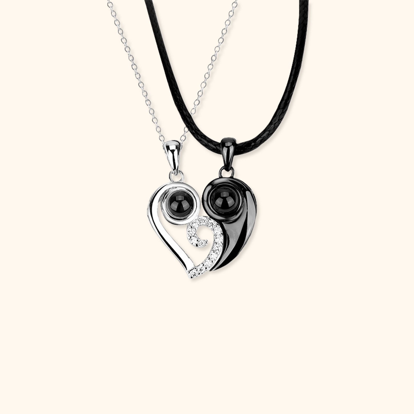 Heart Love Couple Projection Necklace