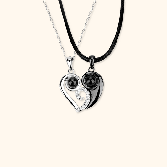 Heart Love Couple Projection Necklace
