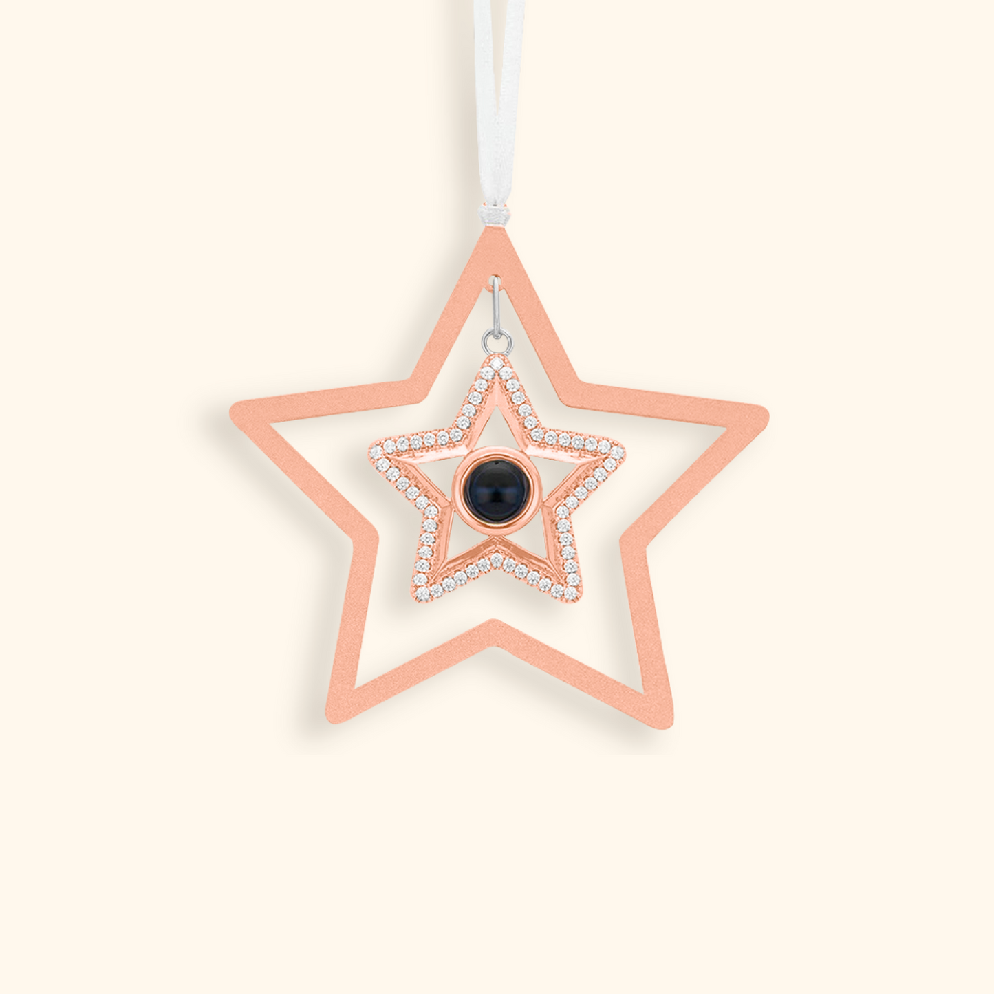 Personalized Star Photo Projection Christmas Ornament