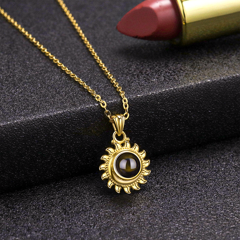 Personalized Luminous Sun Projection Necklace