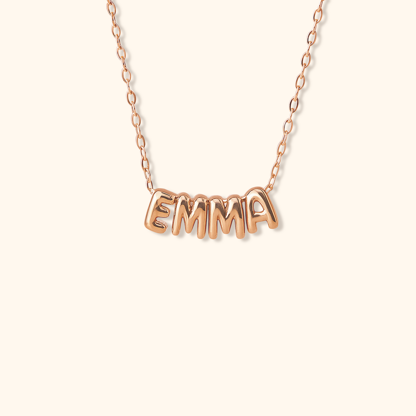Personalized Bubble Letter Necklace