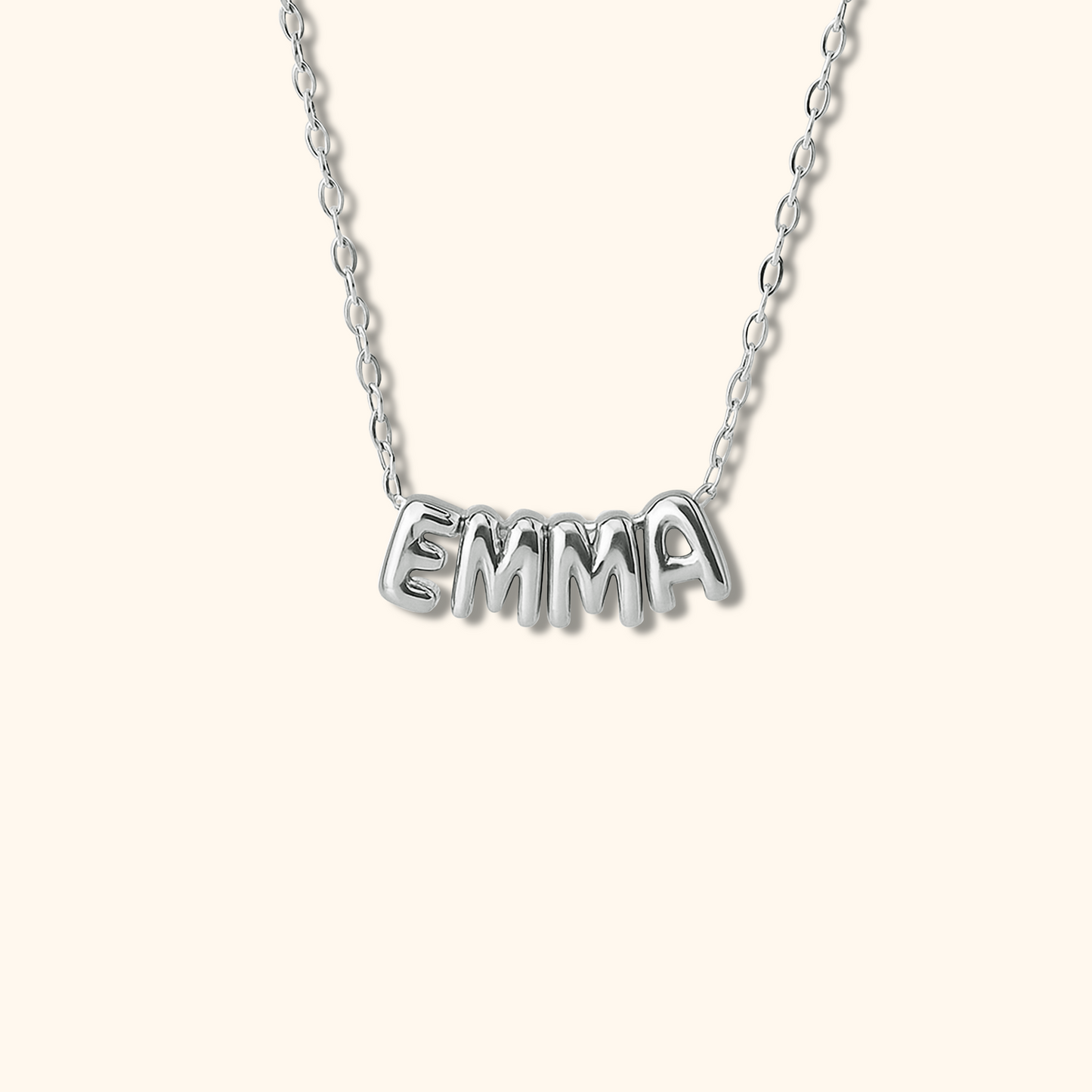 Personalized Bubble Letter Necklace
