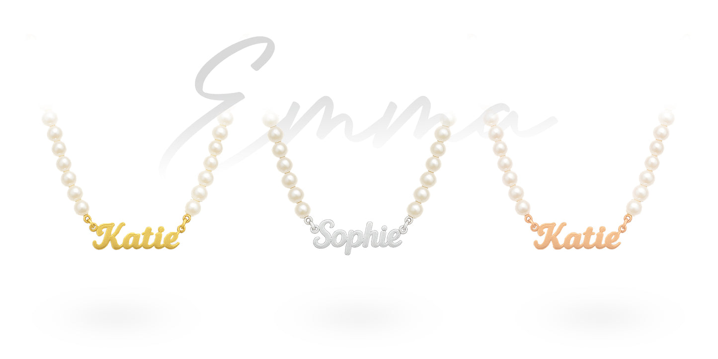 Personalized Name Pearl Necklace