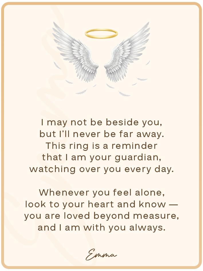 Guardian Wings Angel Ring with Message Card