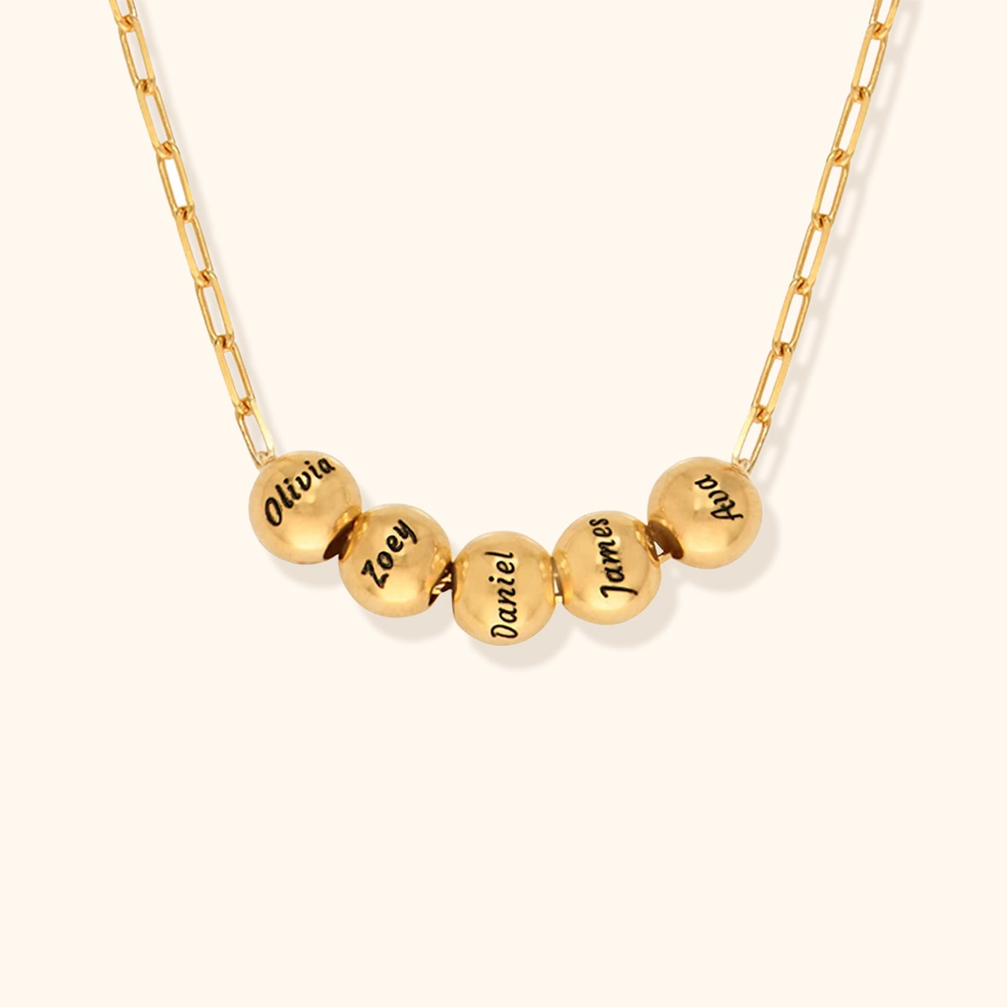 Personalized Family Bead Name Necklace