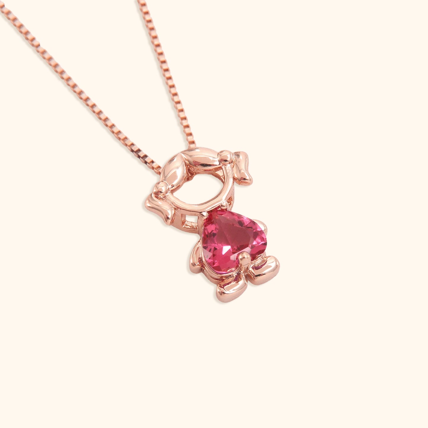 Classic Girl & Boy Birthstone Necklace