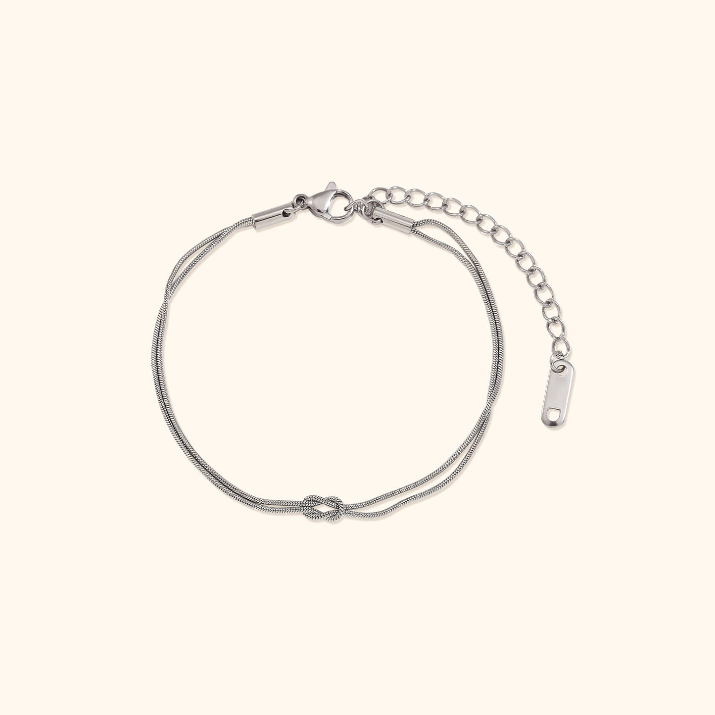 Connected Knot Couple Bracelet