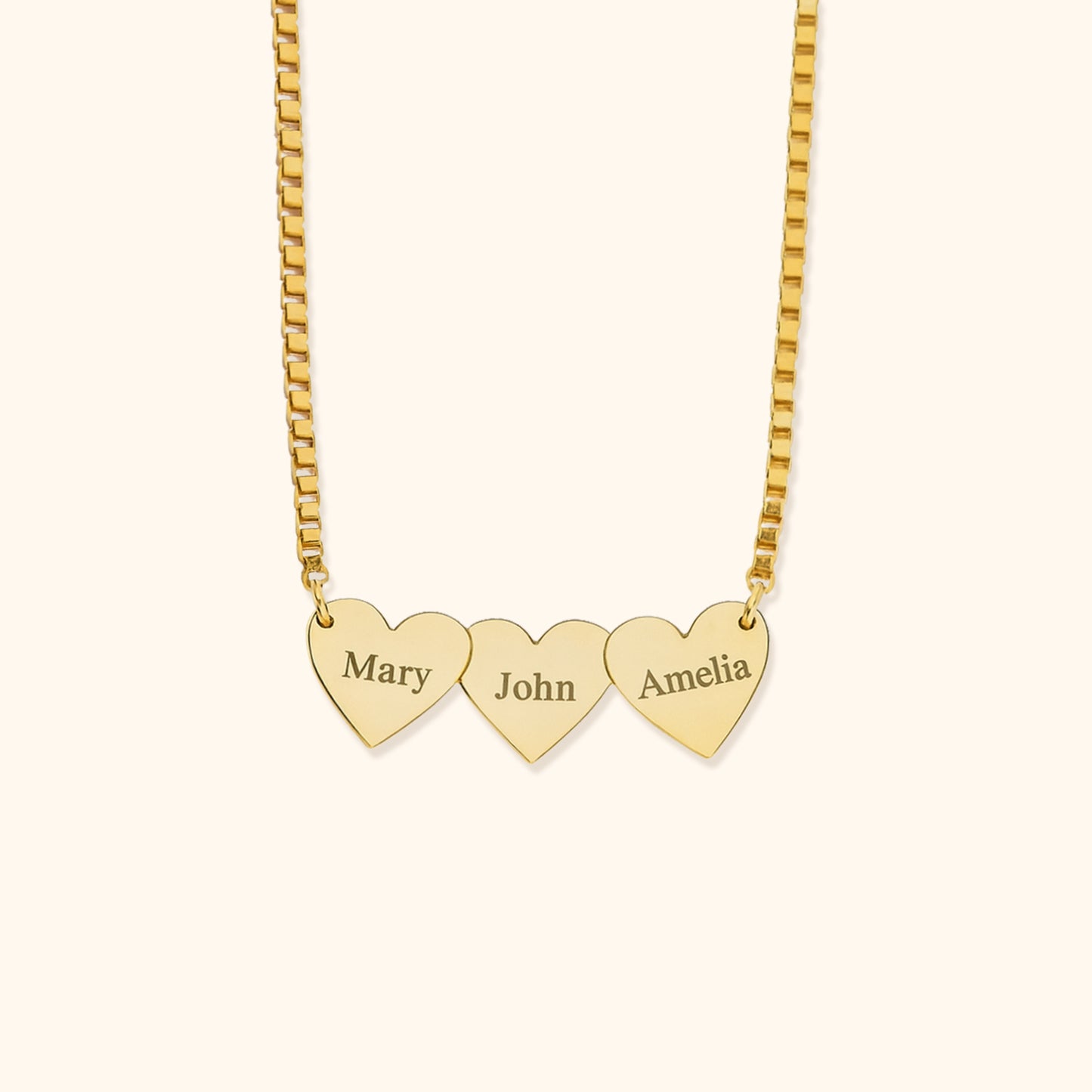 Personalized Heart-shaped Engraved Necklace