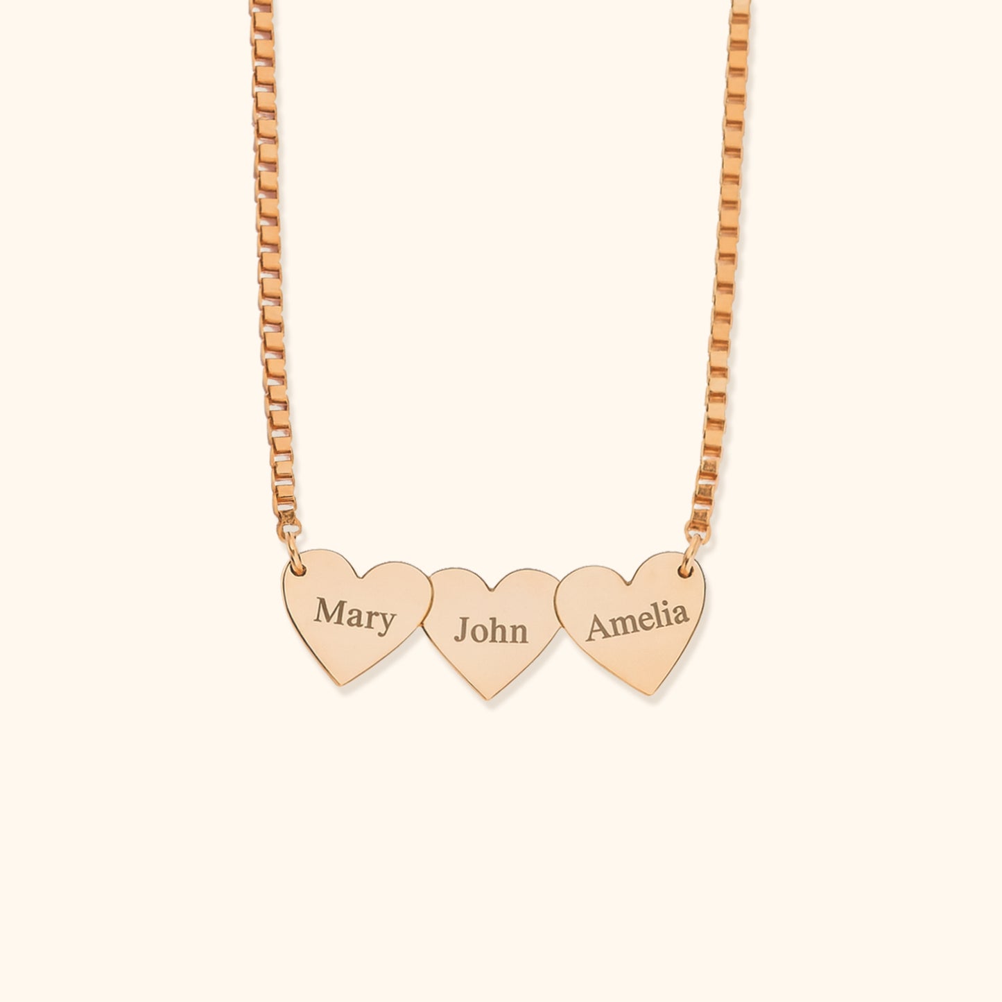 Personalized Heart-shaped Engraved Necklace