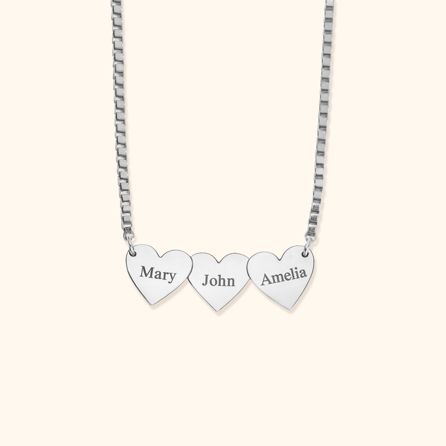 Personalized Heart-shaped Engraved Necklace