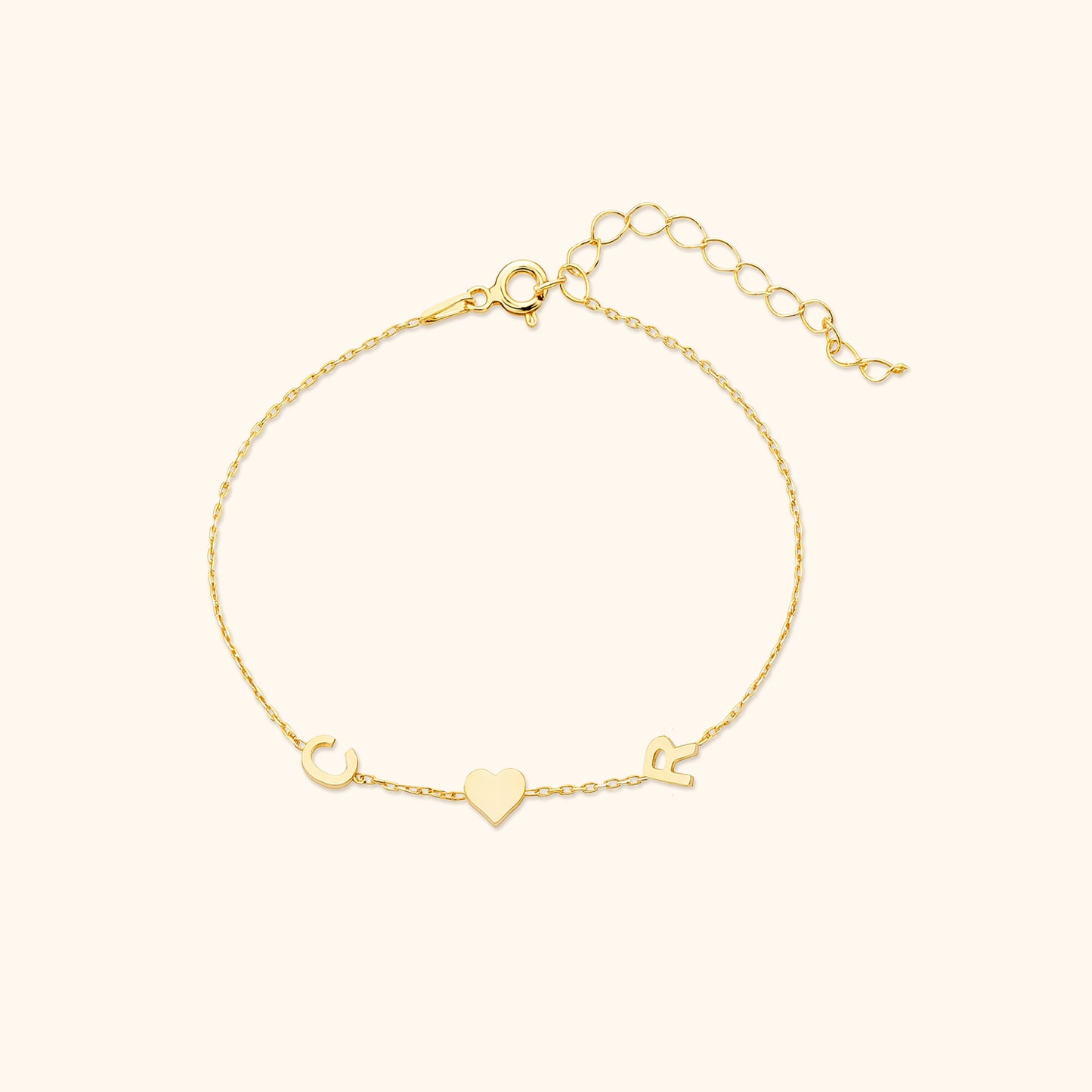 Custom Lateral Initial Bracelet