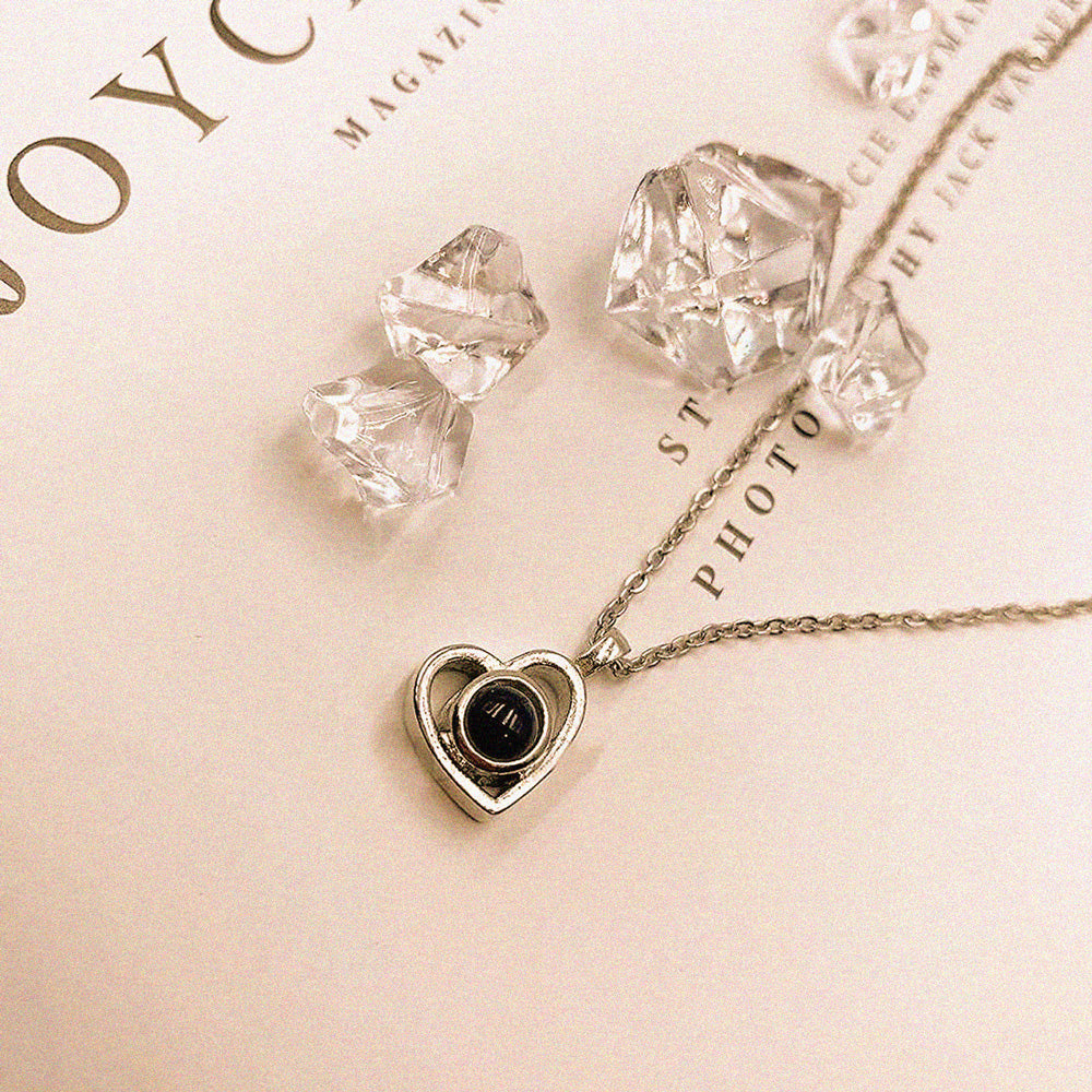 Heart Photo Projection Necklace