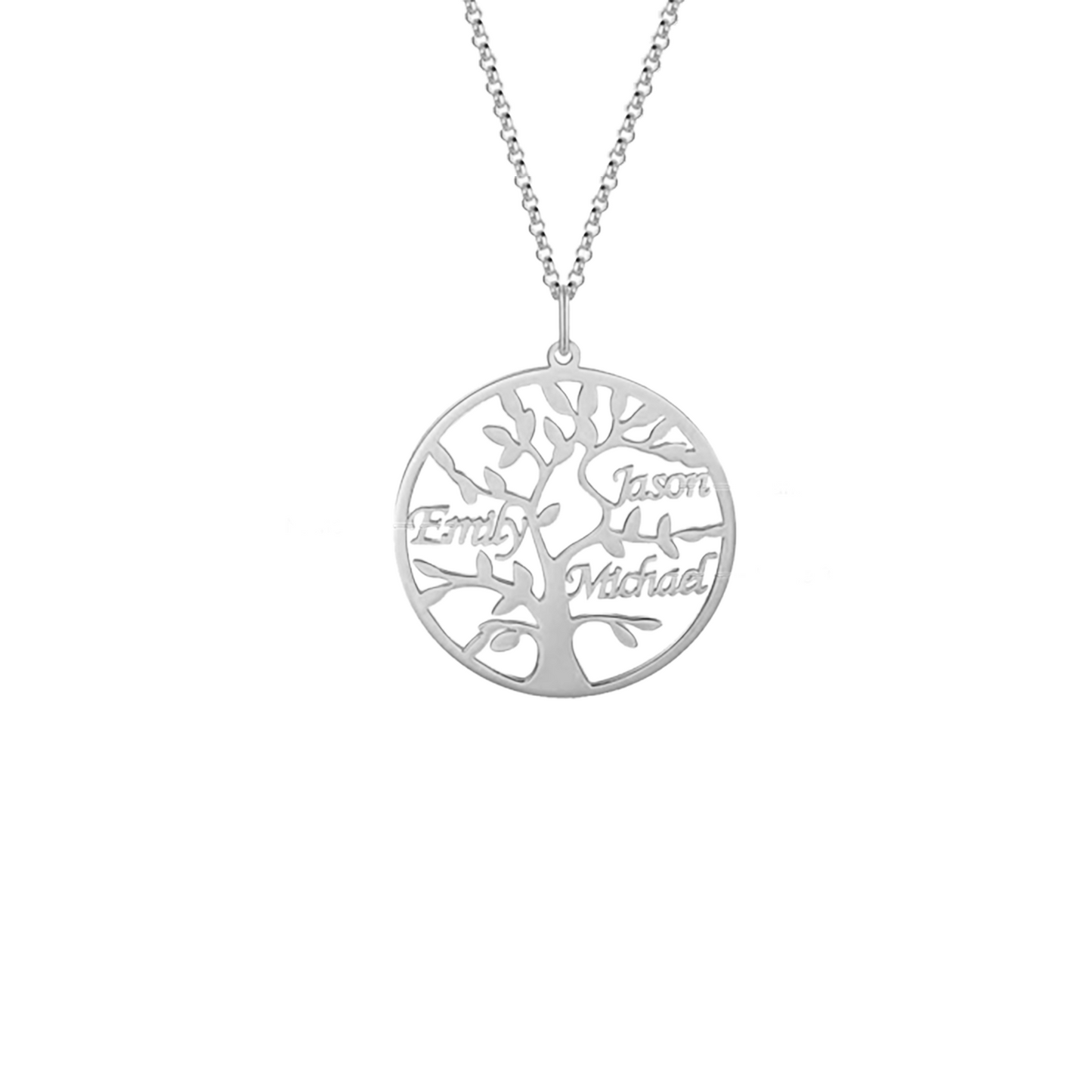 Customizable Family Tree Necklace with 1–9 Names