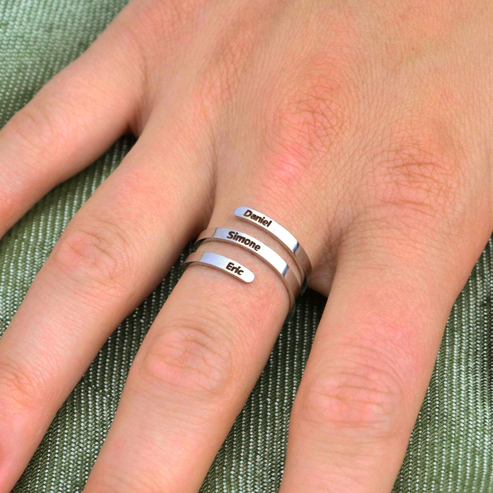 Personalized Luxury Three Name Ring