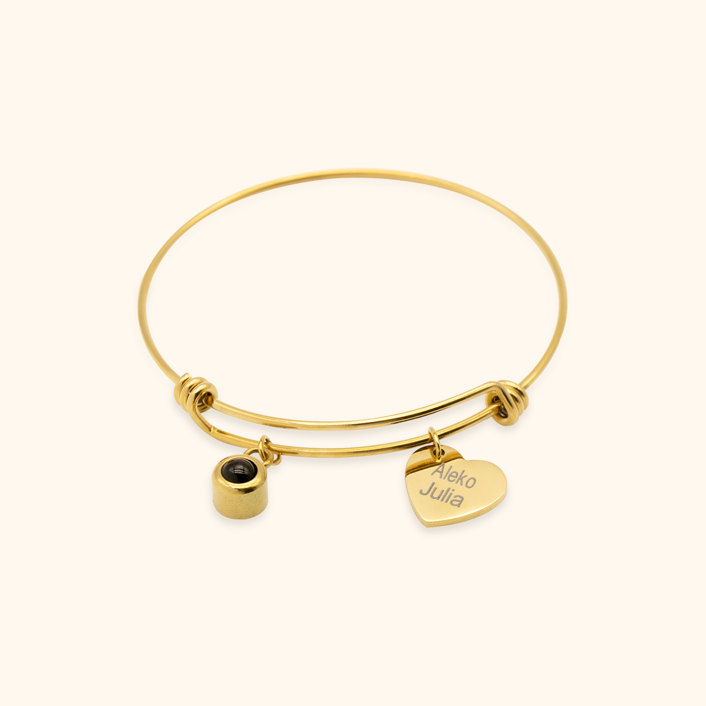 Personalized Name Charm Photo Projection Bracelet
