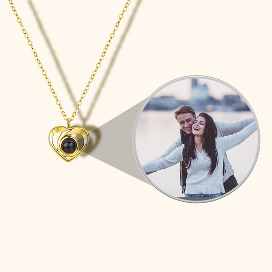 Heart-Shaped Love Photo Projection Necklace