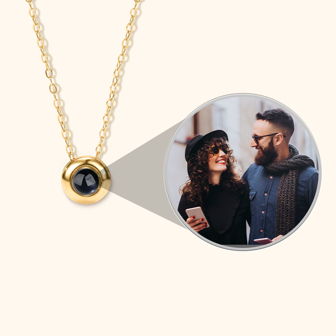 Sphere Projection Charm Necklace