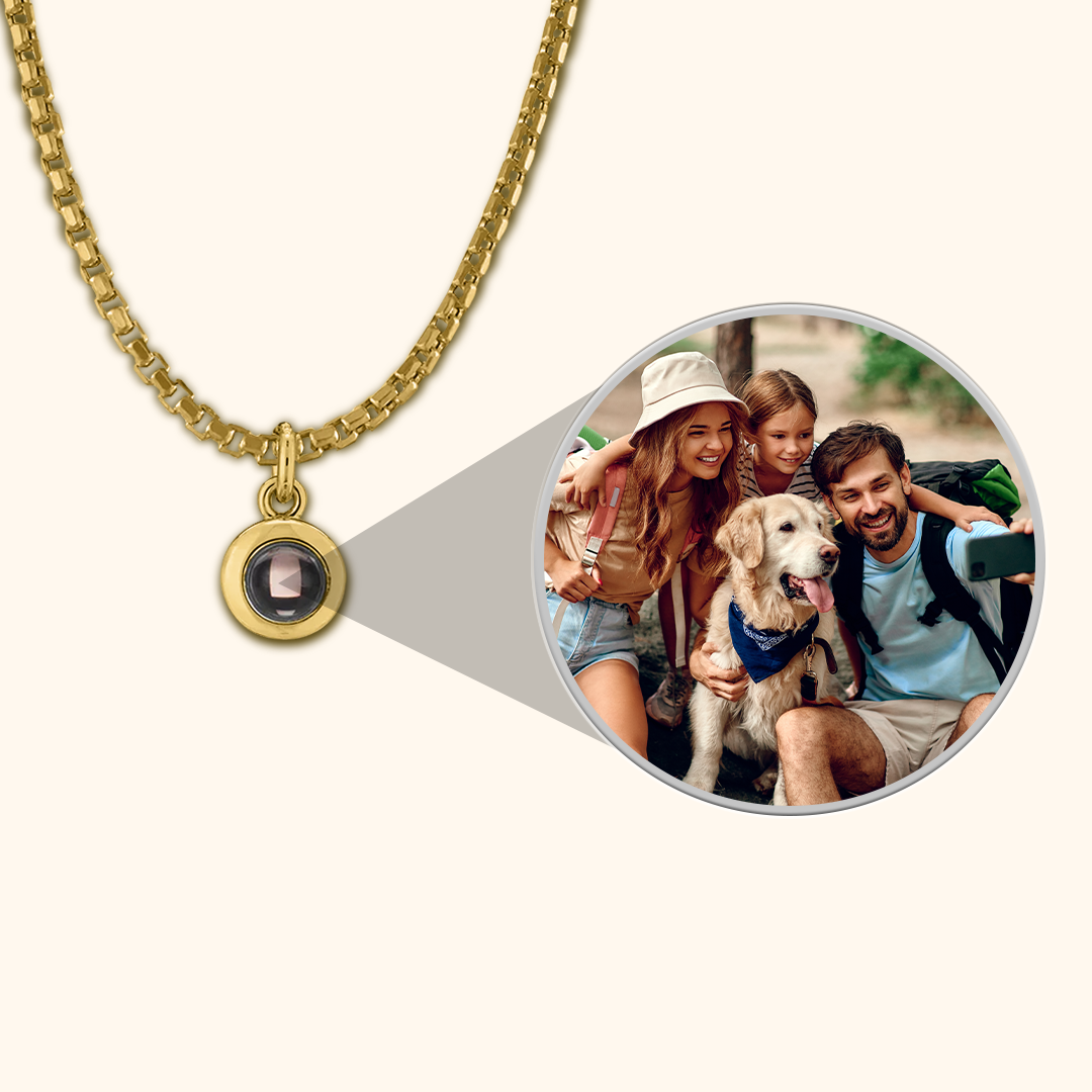 Personalized Circle Projection Essence Necklace