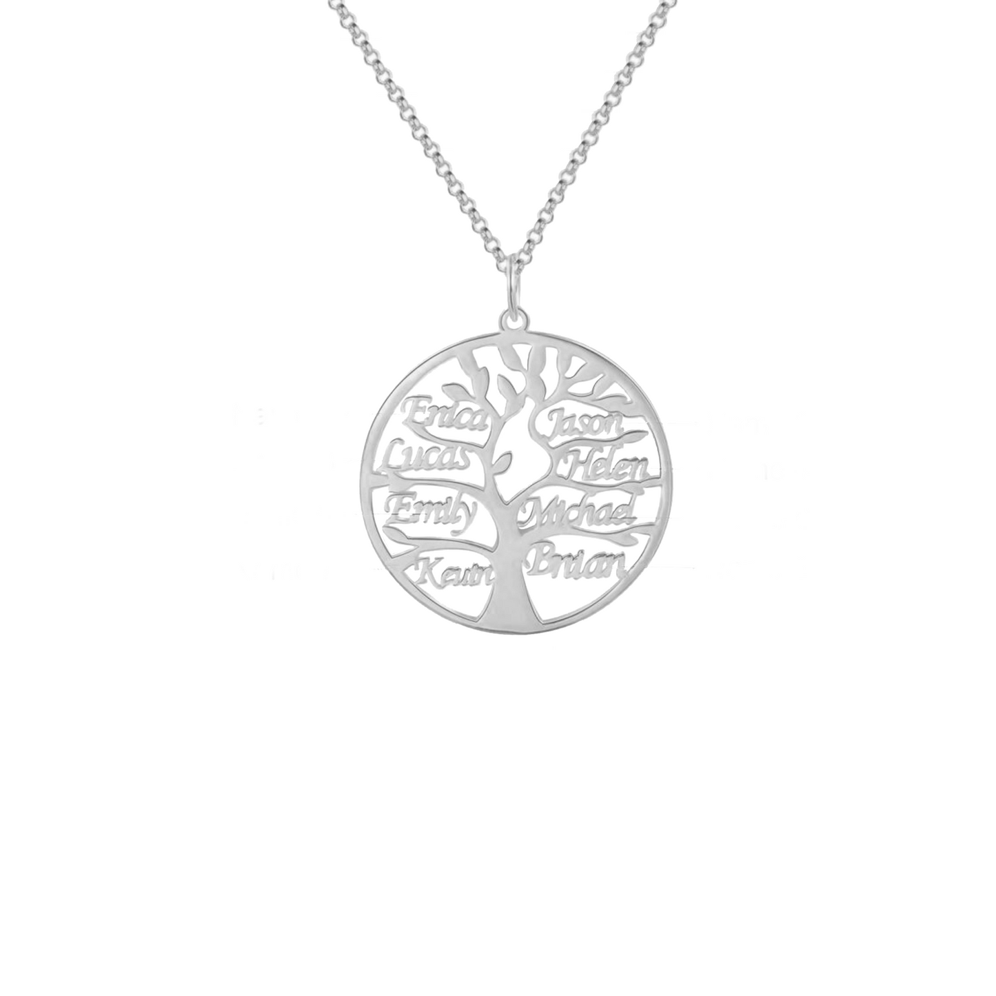 Customizable Family Tree Necklace with 1–9 Names