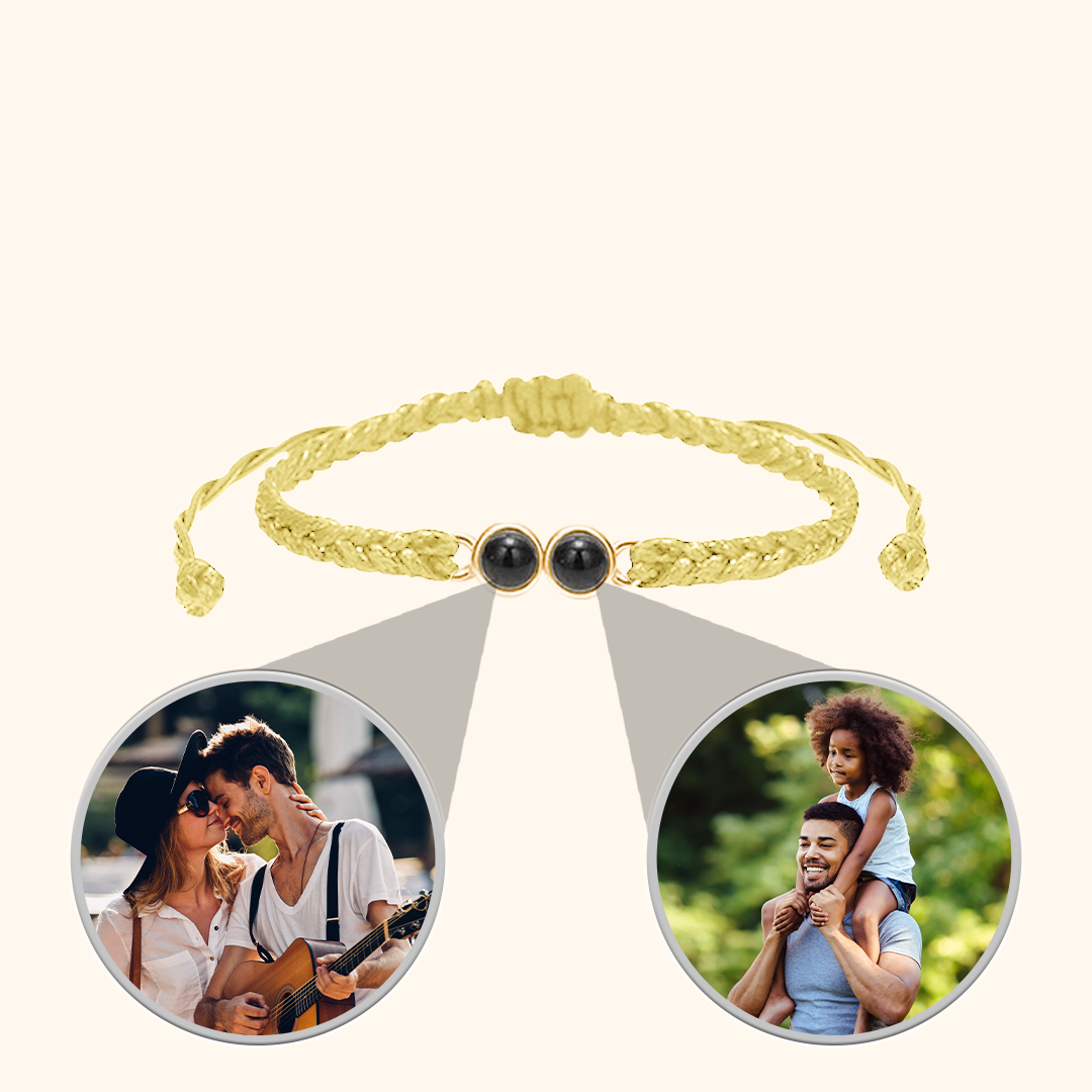 Double Projection Photo Charm Bracelet