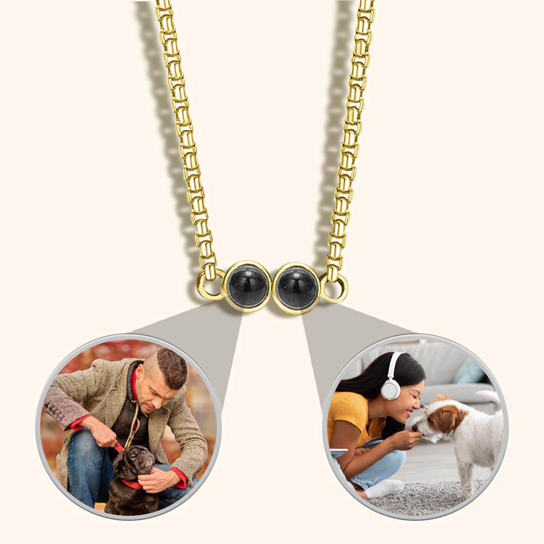 Dual Photo Projection Necklace