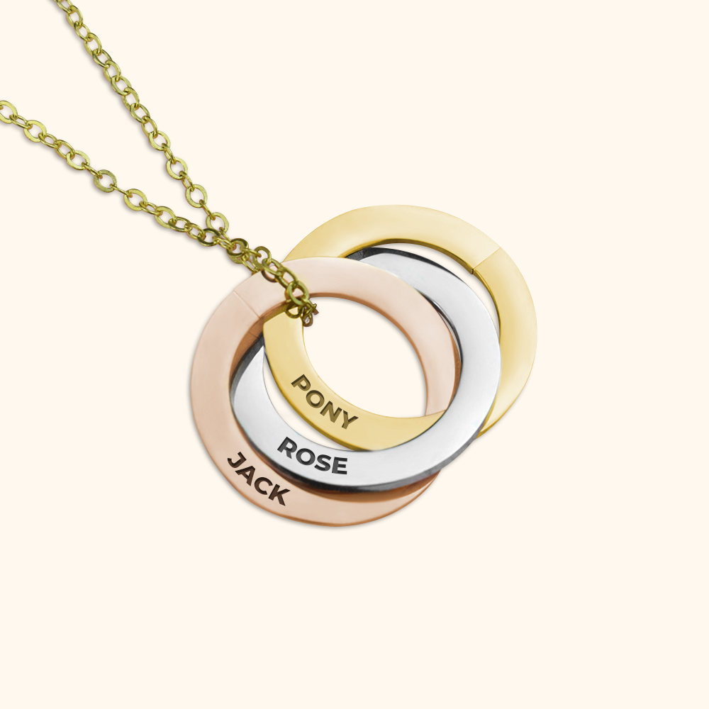 Personalized Linked Circle Necklace