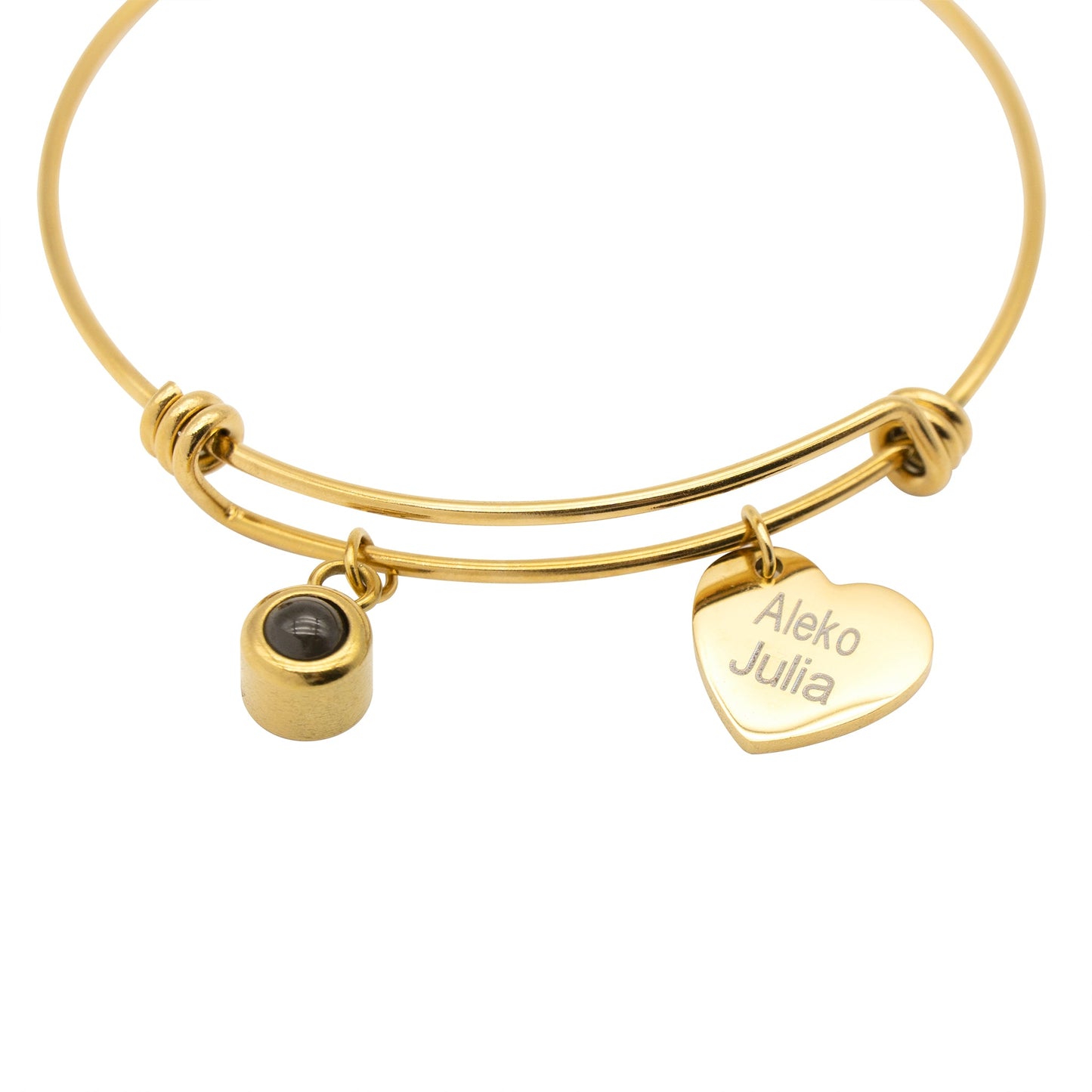 Personalized Name Charm Photo Projection Bracelet