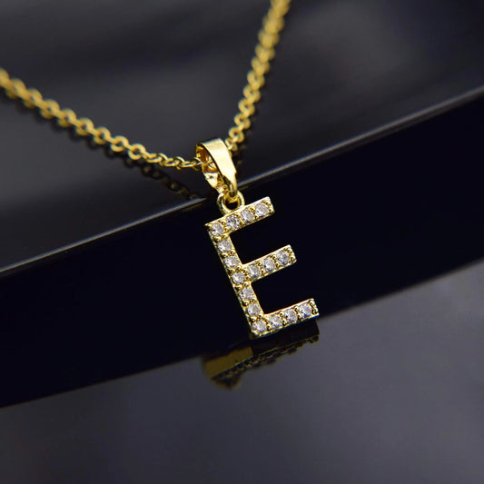 Cubic Zirconia Initial Necklace