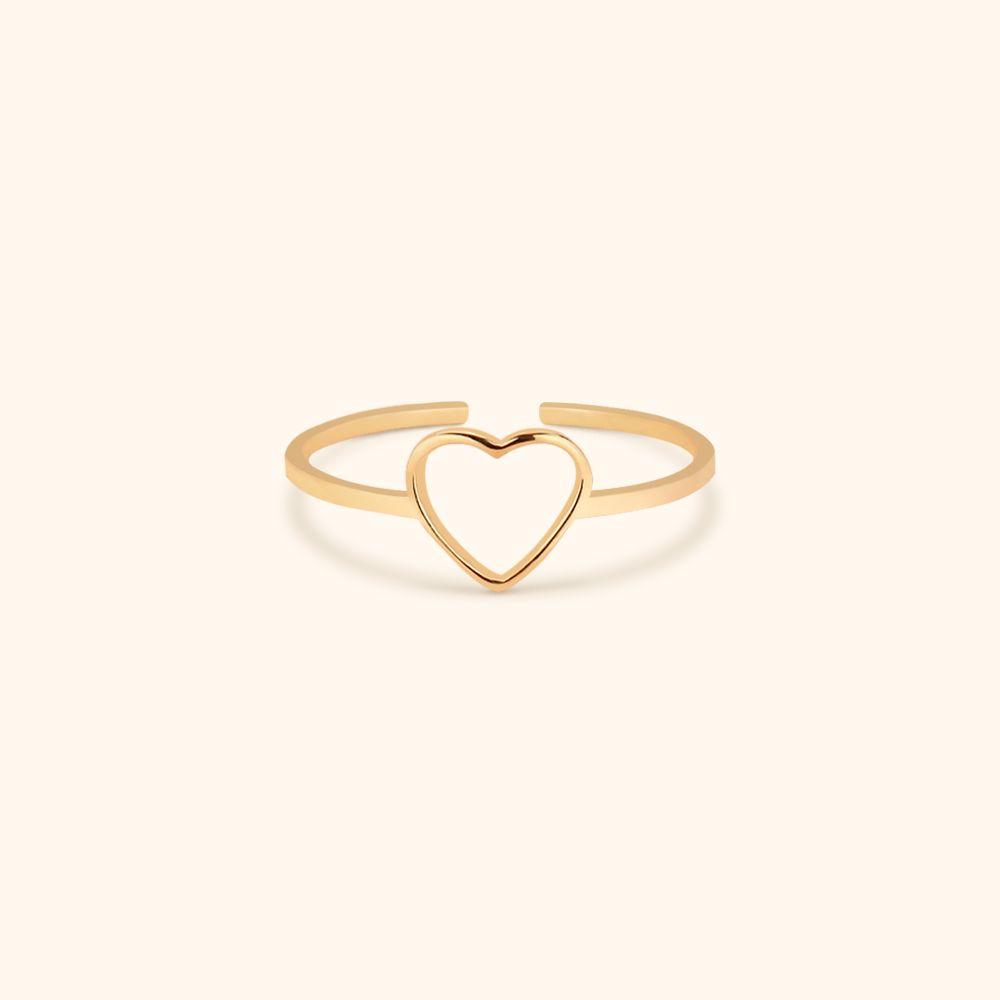 Heart-Shaped Minimalist Ring