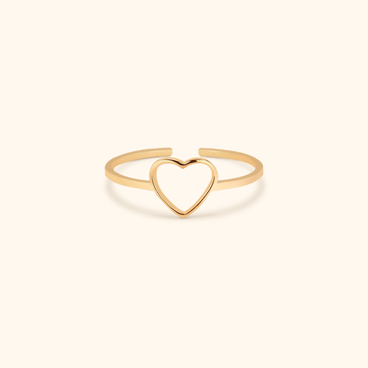 Heart-Shaped Minimalist Ring