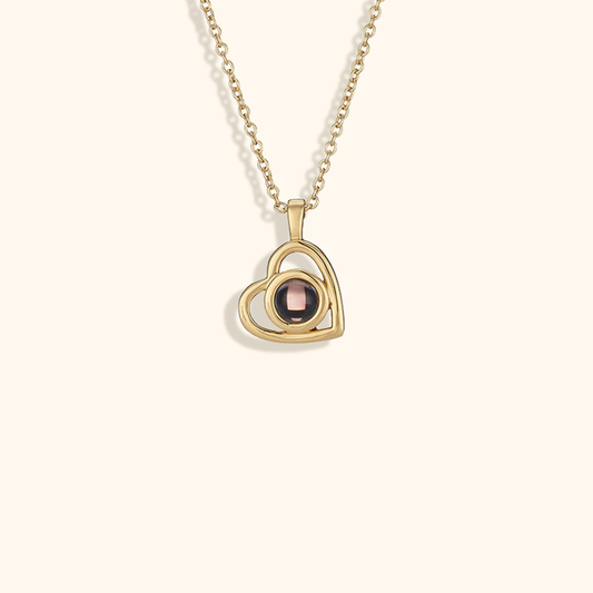 Heart Photo Projection Necklace