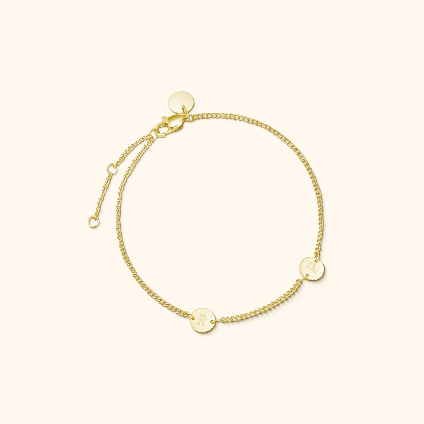 Personalized Engraved Coin Bracelet