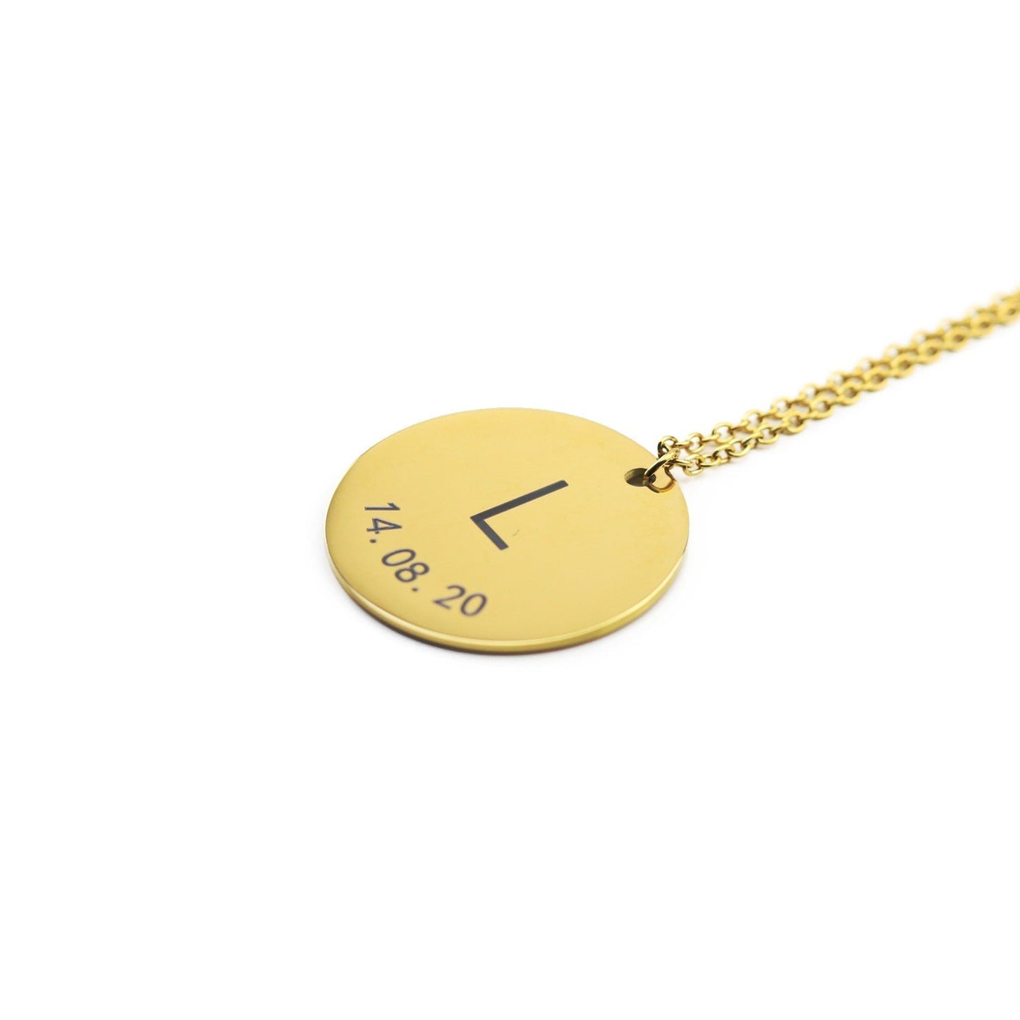 Custom Initial and Date Coin Necklace