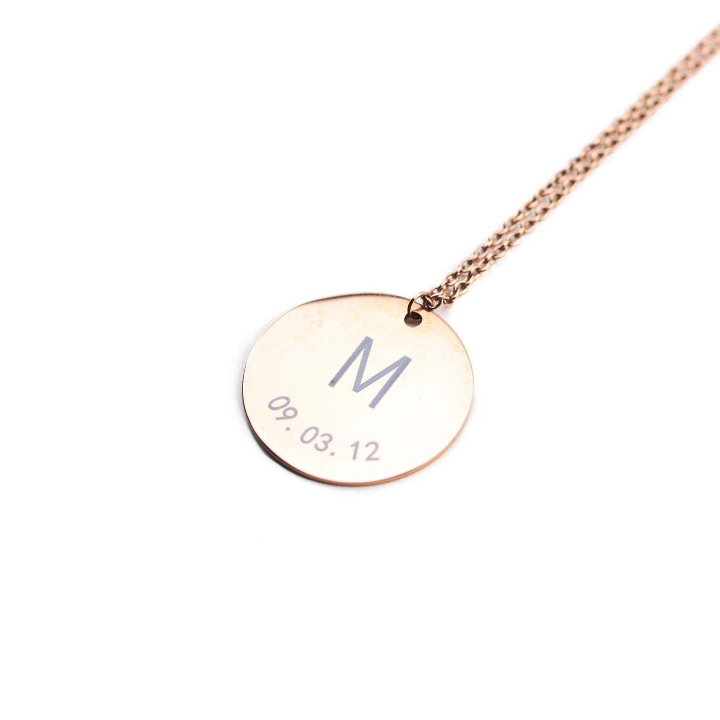 Custom Initial and Date Coin Necklace