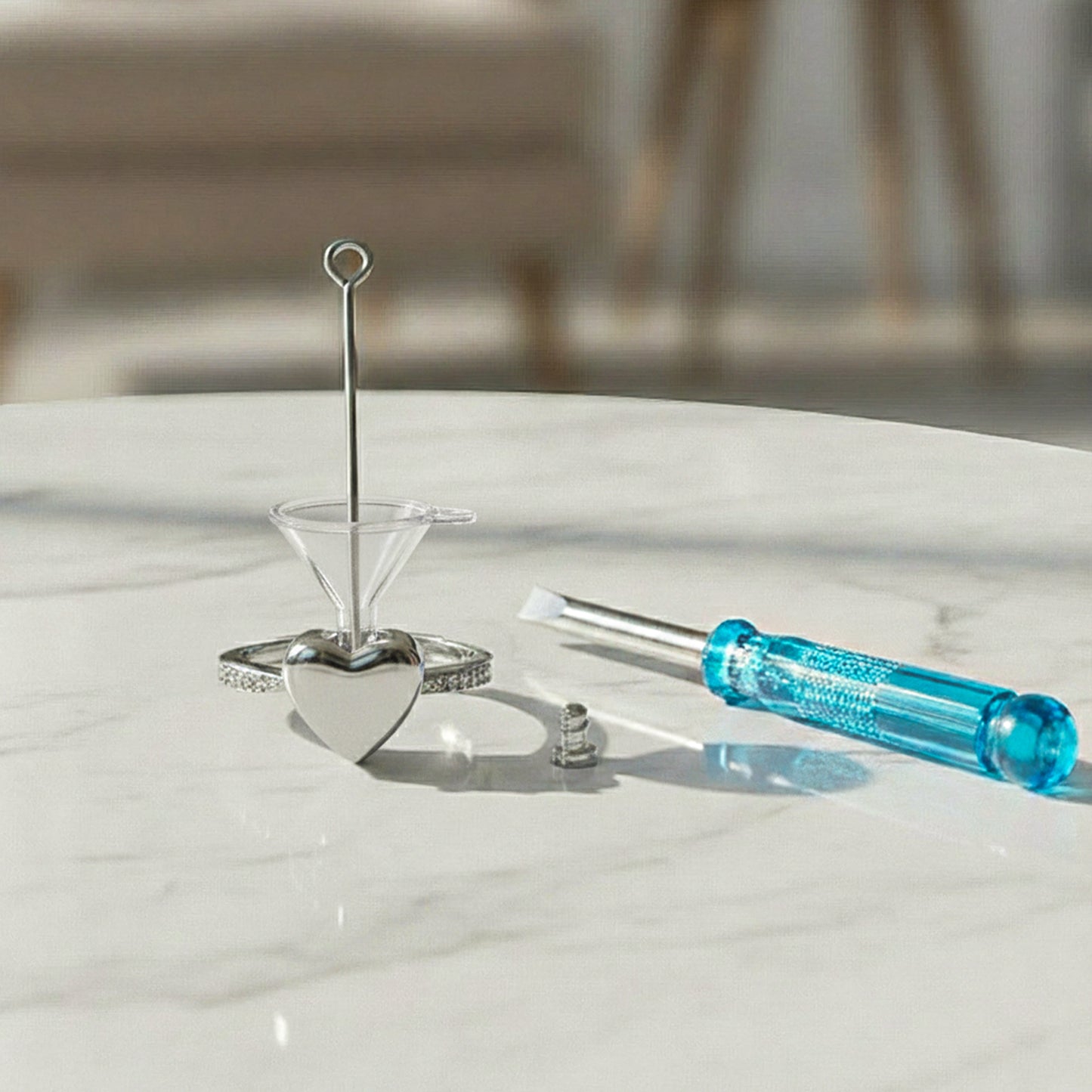 Forever Heart Urn Ring with Message Card