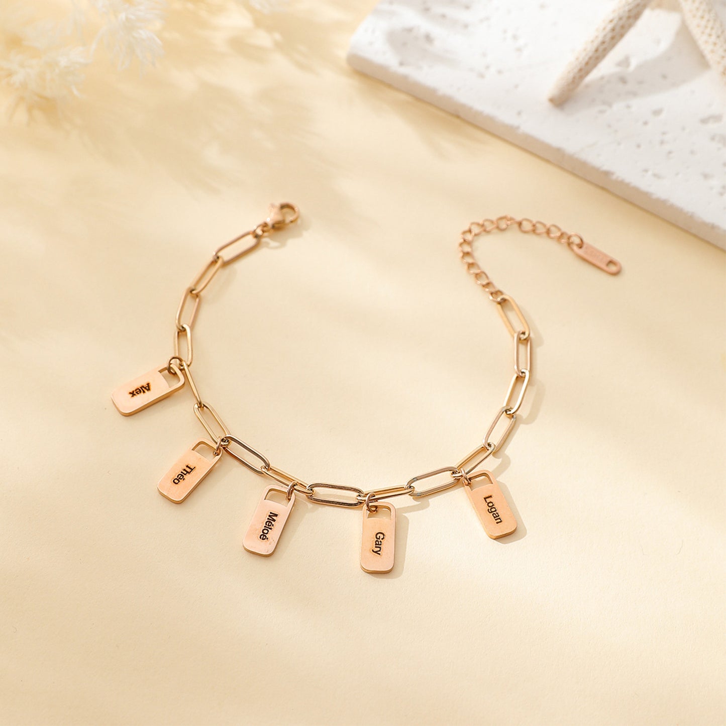 Custom Name Charm Bracelet