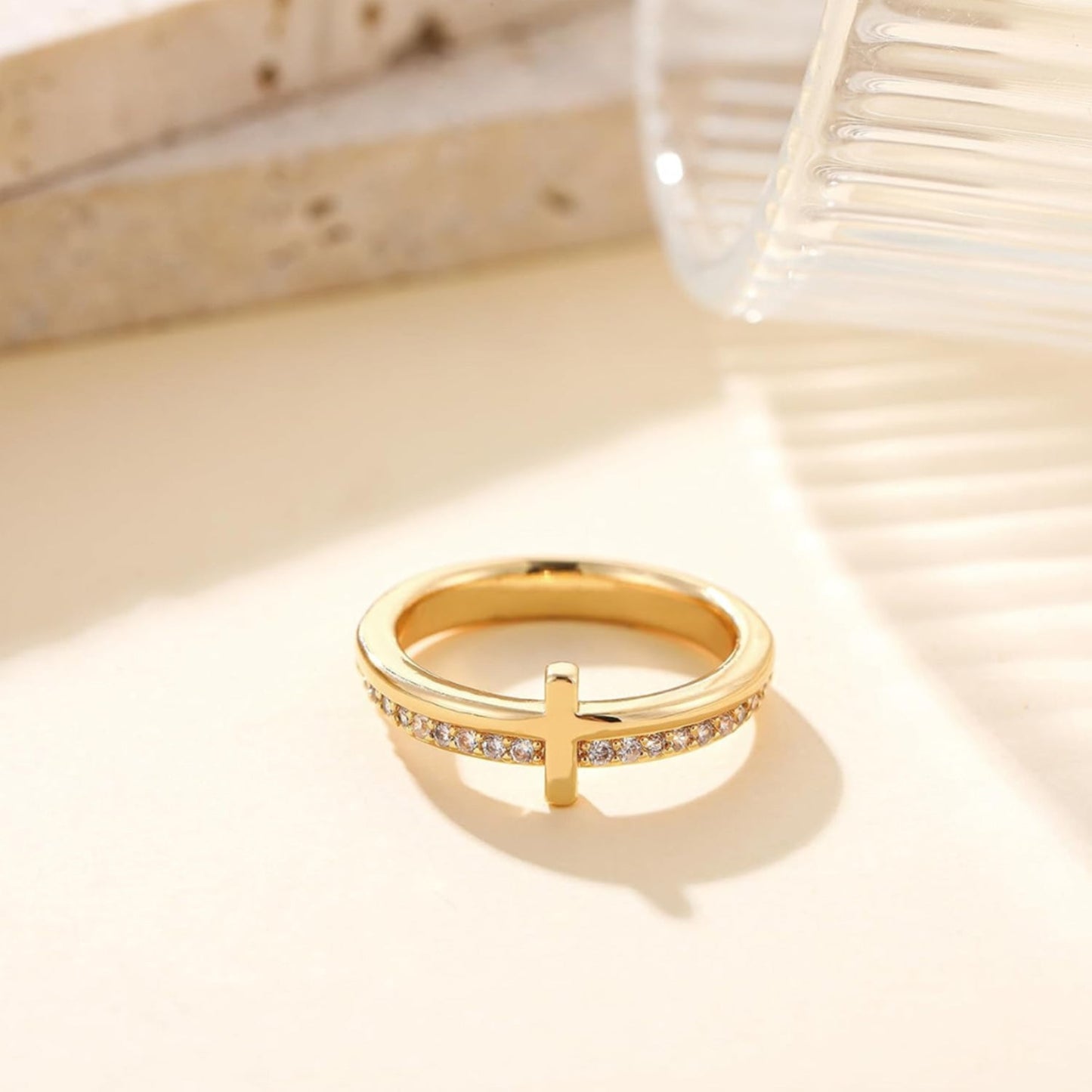 Gold Cross Ring