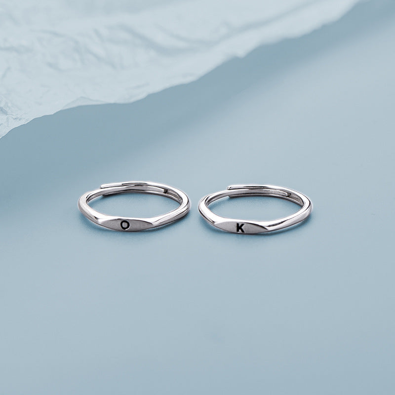 Personalized Silver Initial Ring