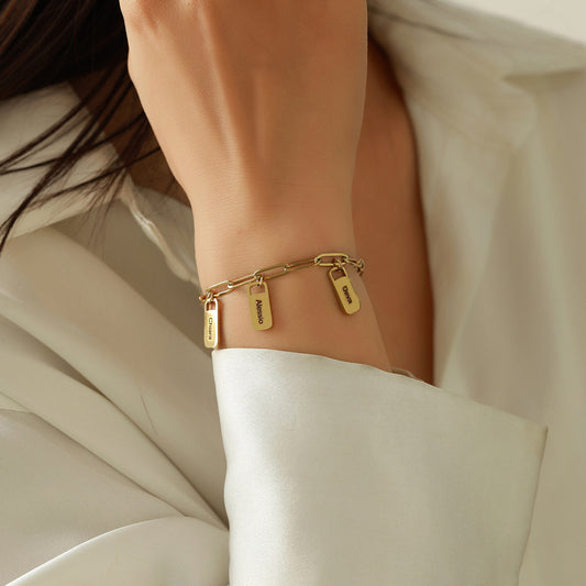 Custom Name Charm Bracelet