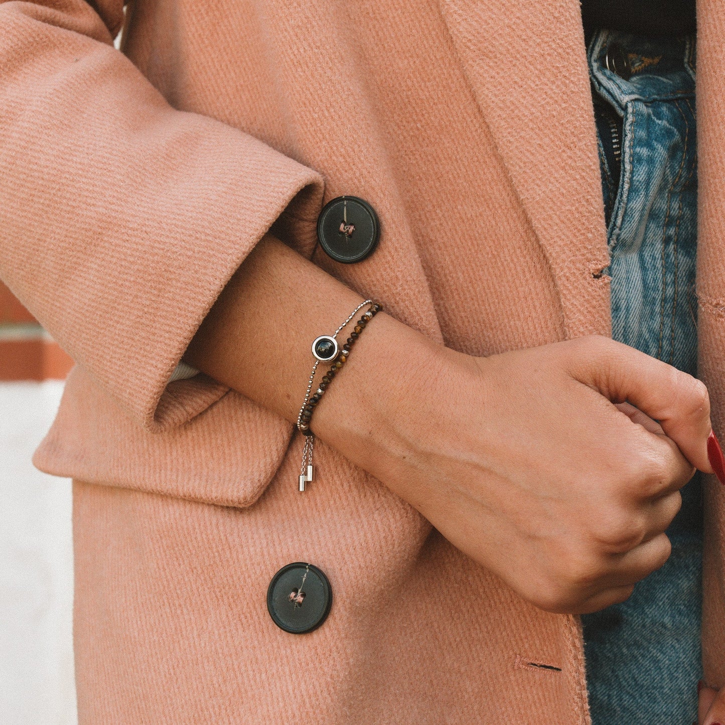 Personalized Crystal Projection Bracelet