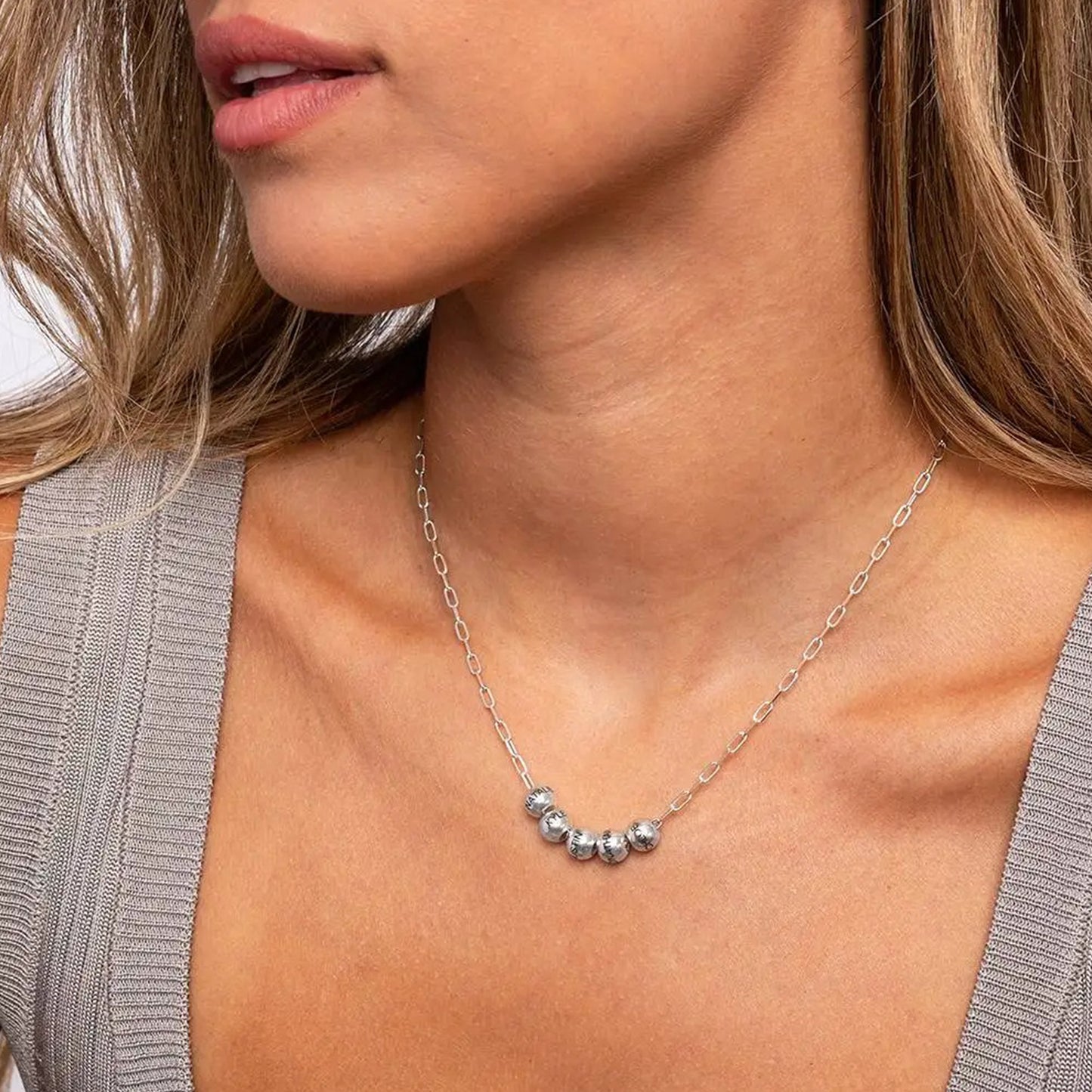 Personalized Family Bead Name Necklace