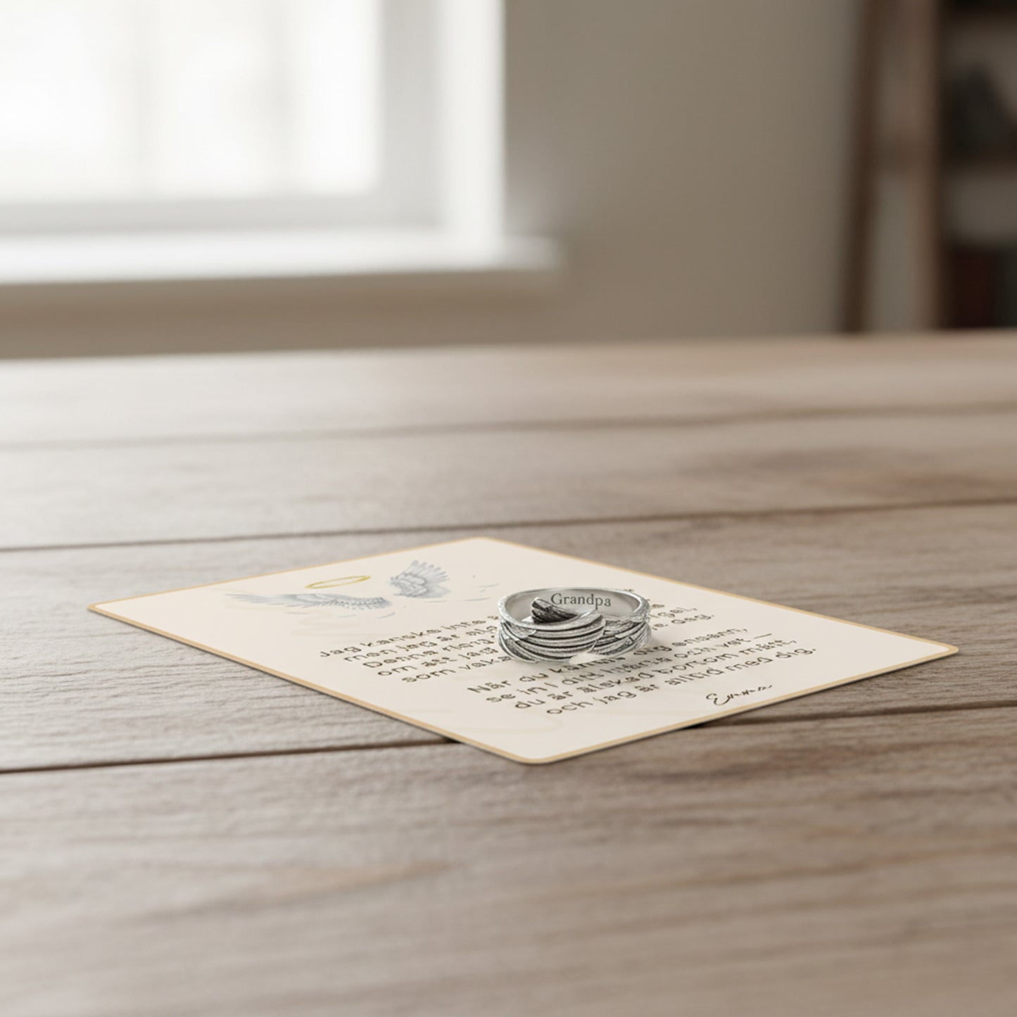 Guardian Wings Angel Ring with Message Card