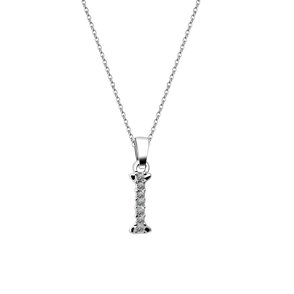Cubic Zirconia Initial Necklace