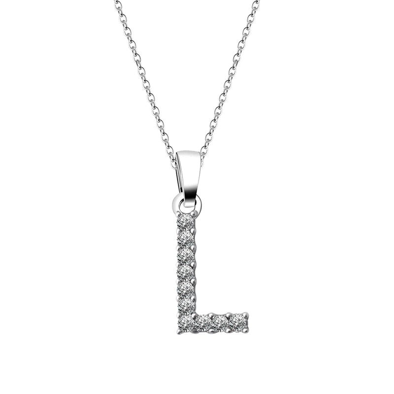 Cubic Zirconia Initial Necklace