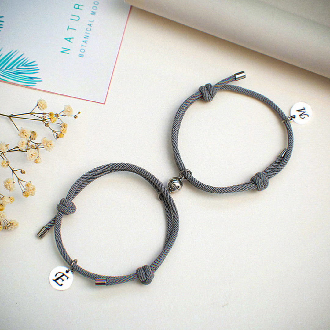 Magnetic Initials Couple Bracelet