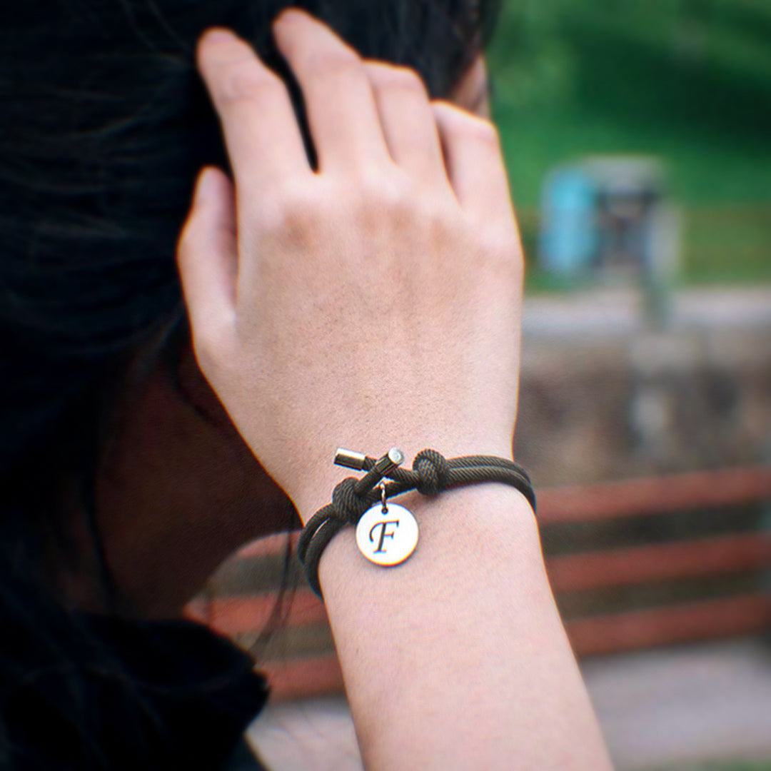 Magnetic Initials Couple Bracelet