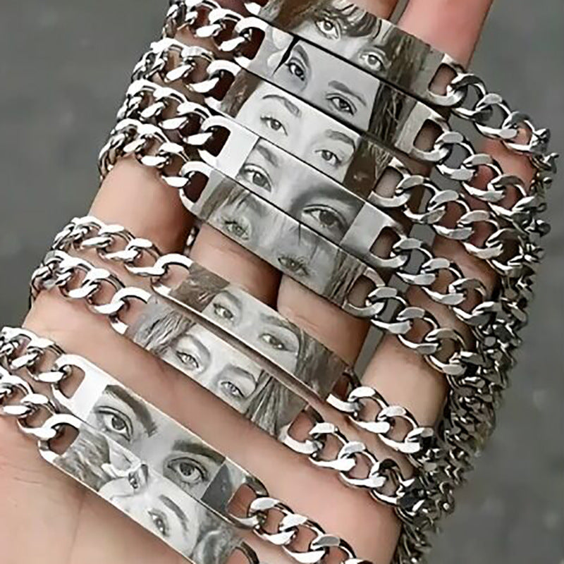 Personalized Engraved Eye Bracelet